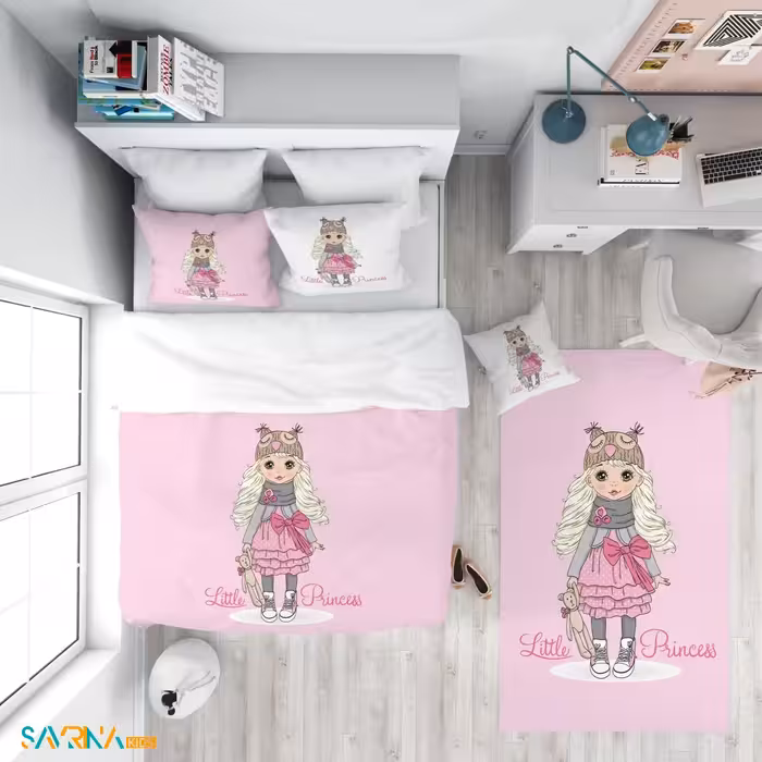 سرویس روتختی طرح پرنسس زیبا یک نفره کد AS1746
