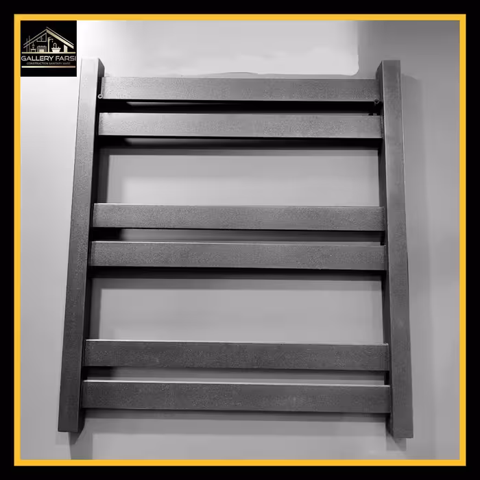 رادیاتور حوله خشک کن مشکی فلت سایز 50*60 استیل304