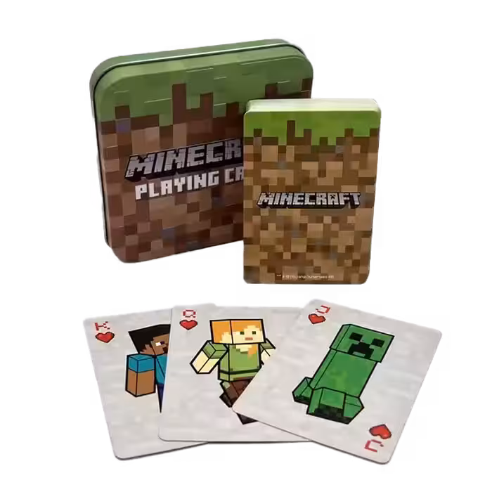 کارت بازی طرح مایندکرافتبه همراه جعبه فلزی