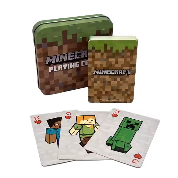 کارت بازی طرح مایندکرافتبه همراه جعبه فلزی