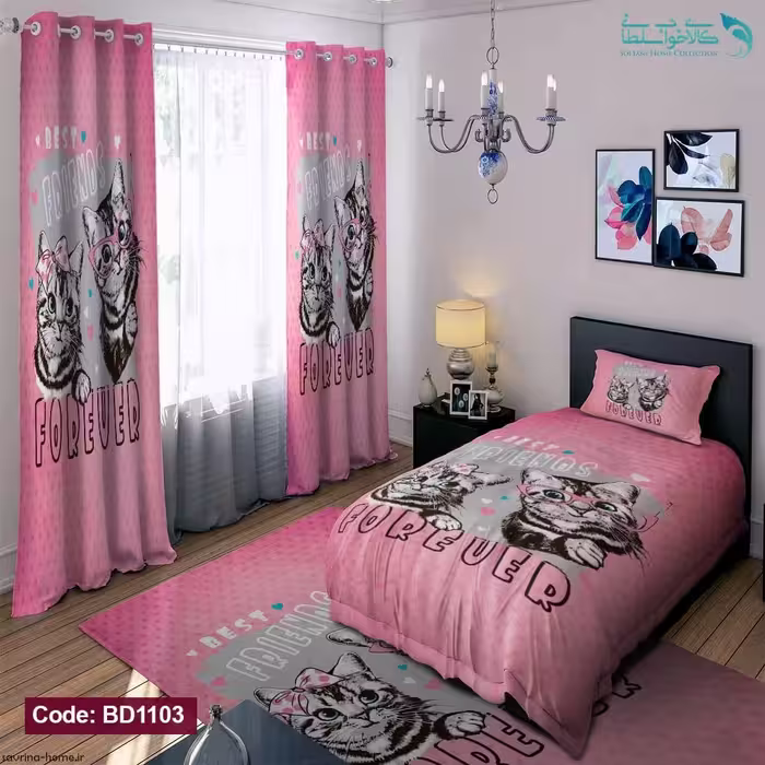 روتختی طرح گربه یکنفره کد BD1103