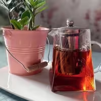 قوری پیرکس با کف مربع