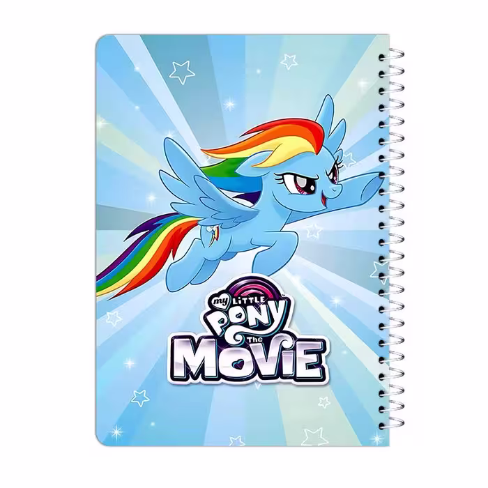 دفتر مشق، 60 برگ، طرح پونی کوچولو، مدل Rainbow Dash، کد 375