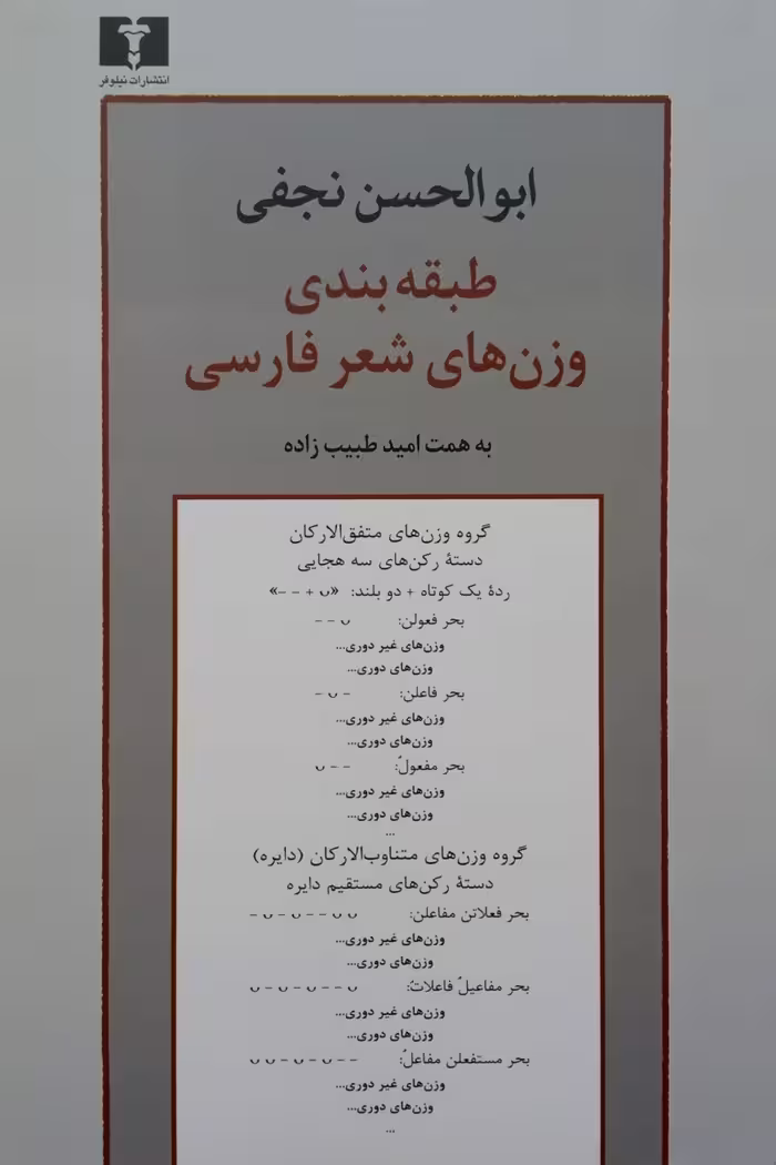 کتاب طبقه‌بندی وزن‌های شعر فارسی