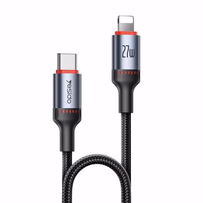 کابل تایپسی به لایتنینگ یسیدو YESIDO CA182 طول 1.2متر 27w