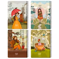 دفتر مشق 50 برگ دایان مدل حاشیه دار کد 43542 بسته 4 عددی | چاوه