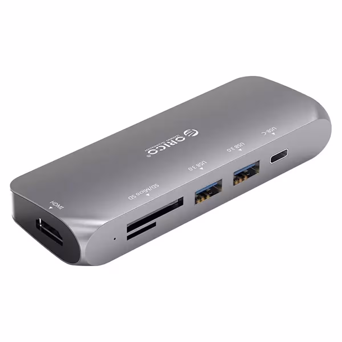 هاب Type-C آلومینیومی‌ با خروجی شبکه ORICO CLH-W1 Type-C to HDMI USB Adapter Hub