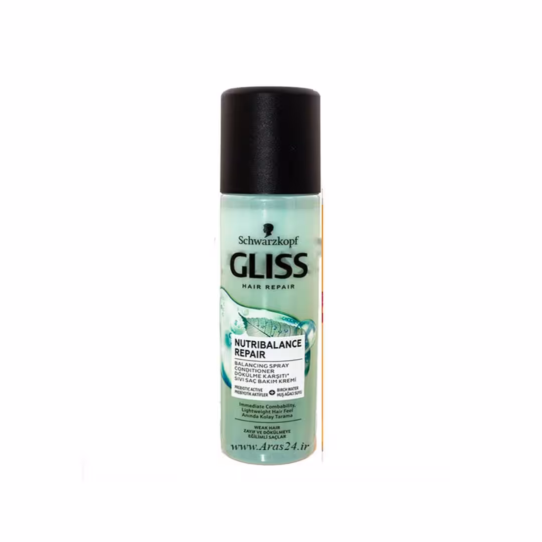 اسپری دو فاز ضد ریزش و ترمیم کننده موی گلیس Gliss Nutribalance Repair