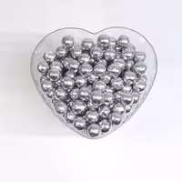 مروارید خوراکی تزئینی رنگ نقره ای سایز چهار