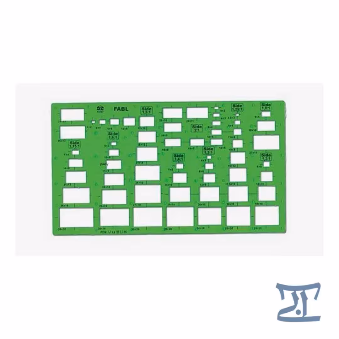 شابلون مستطیل فابل | مرکز فرهنگی آبی