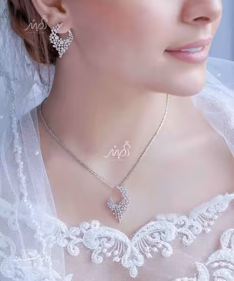 💍نیم ست جواهری خاص و زیبا نقره عیار 925 (آویز و گوشواره)(N_4069)‌‌‌‌‌‌ ‌