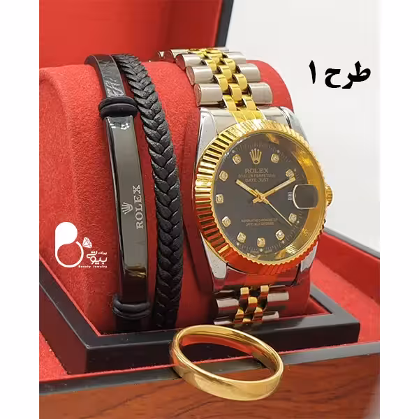 ست ساعت و دستبند رولکس استیل