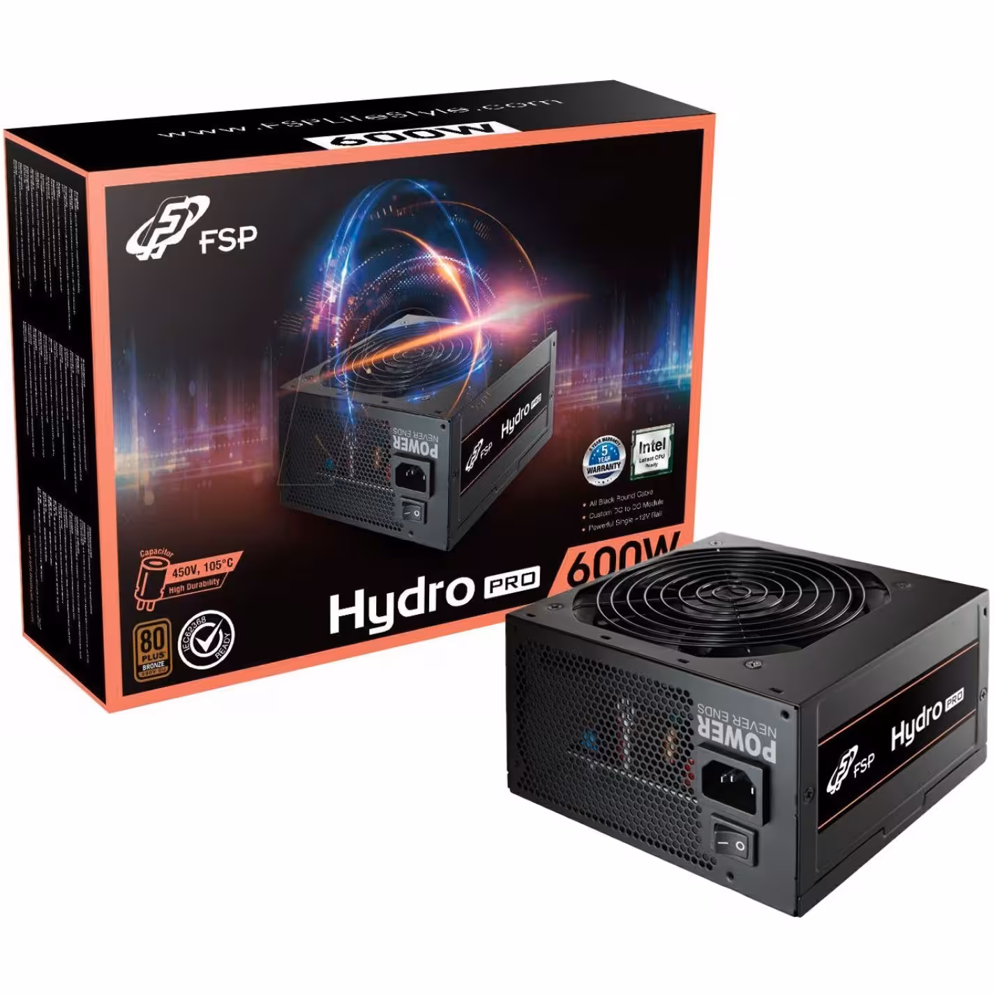 پاور استوک FSP HYDRO PRO600W BRONZE ATX 3.0
