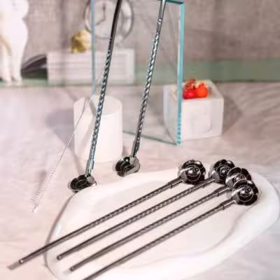 نی شربتی طلایی و نقره ای وارداتی برند فاکون