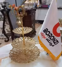 شیرینی خوری سه طبقه برنجی هندی