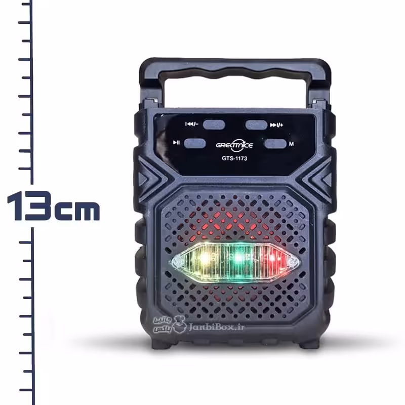 اسپیکر بلوتوثی GTS 1173 پخش کننده قابل حمل باصدای عالی و رقص نور زیبا جانبی باکس