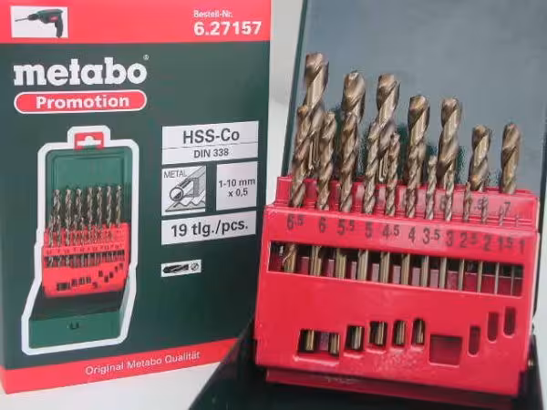 ست مته اهن متابو 19 عددی آهن کبالته 6.27157