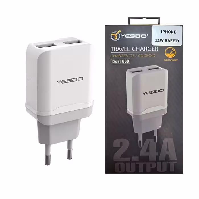 شارژر دیواری یسیدو YESIDO YC10 توان 12 وات