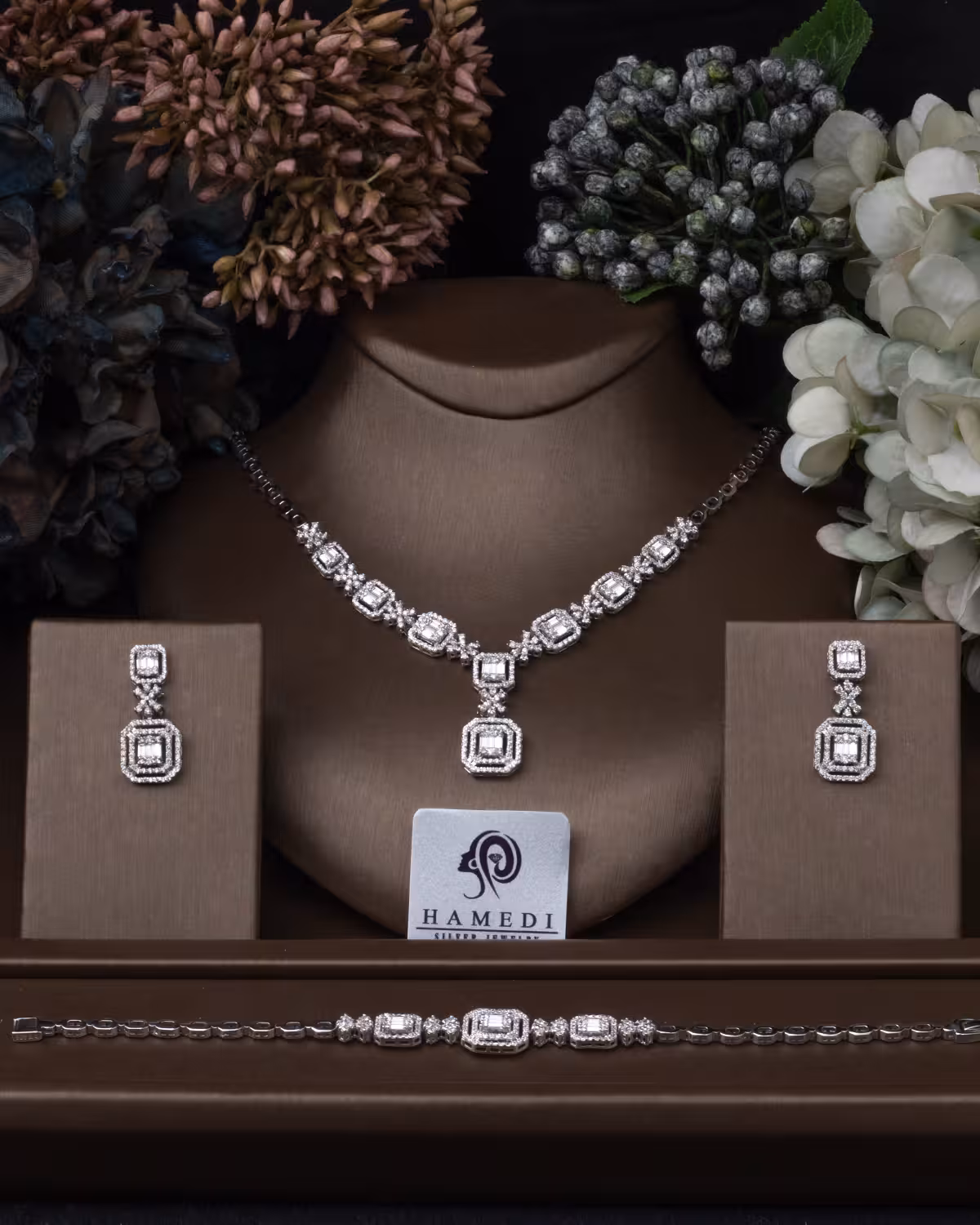 سرویس نقره زنانه طرح امرالد لوکس مدل SIL E1