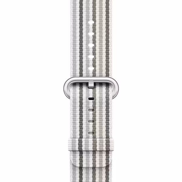 بند اپل واچ 3 نایلون زنانه 38 میلیمتری مدل Gray Stripe - Hiapple.ir