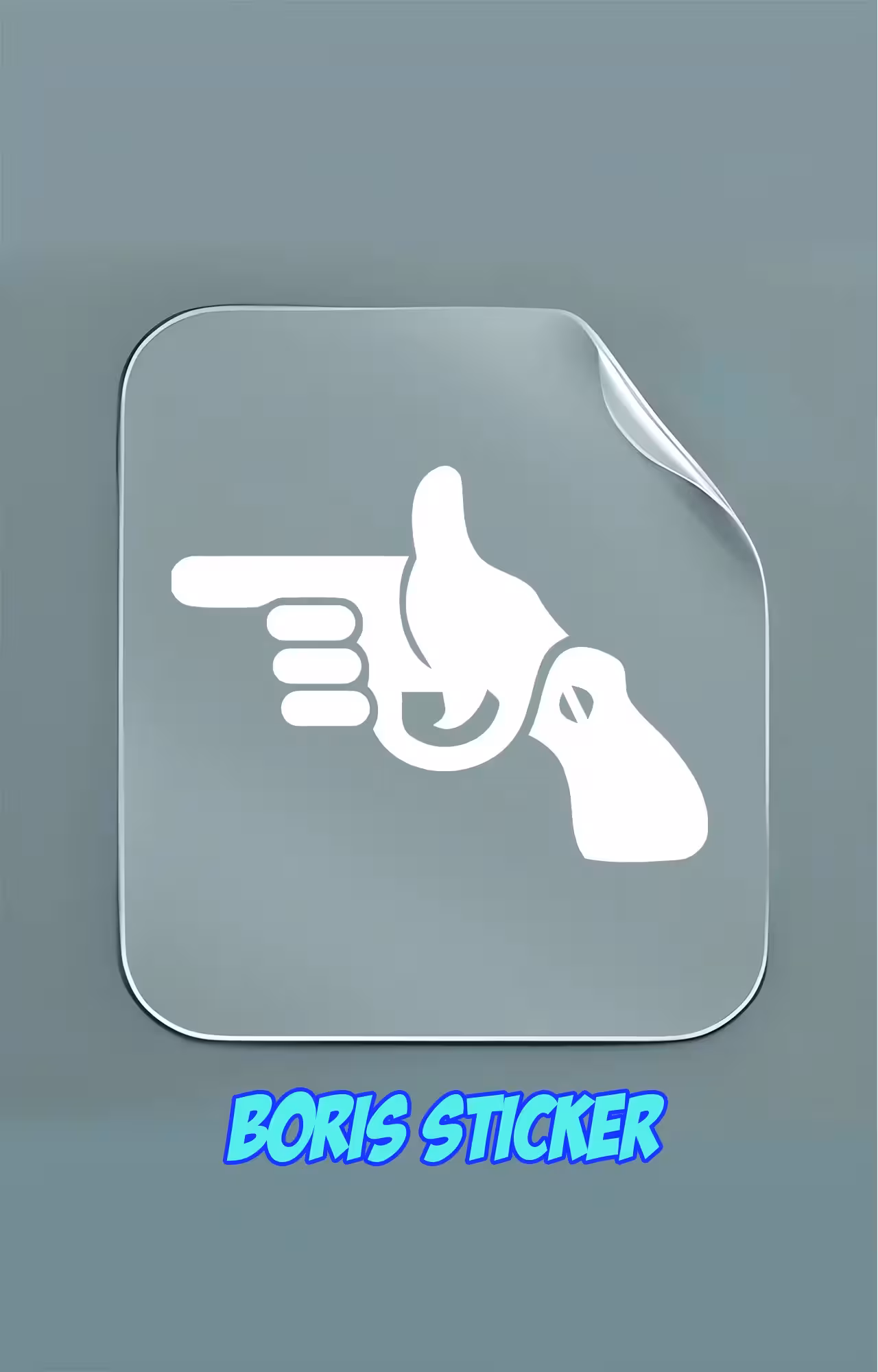 استیکر طرح اسلحه هفت تیر کد 4352