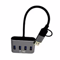 هاب USB 3.0 و USB-C پی‌نت مدل P-3623 (4 پورت)