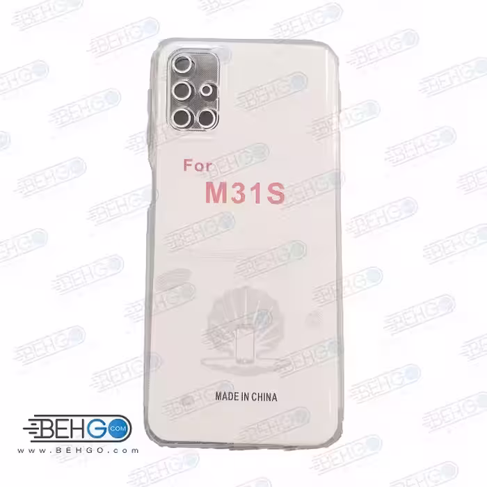 قاب M31S ژله ای شفاف و بیرنگ مناسب ام 31 اس گارد با محافظ لنز دوربین گوشی سامسونگ M31S کاور Clear Cover Camera Protection Case for samsung Galaxy M31S