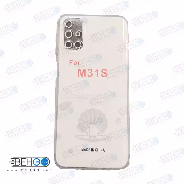 قاب M31S ژله ای شفاف و بیرنگ مناسب ام 31 اس گارد با محافظ لنز دوربین گوشی سامسونگ M31S کاور Clear Cover Camera Protection Case for samsung Galaxy M31S