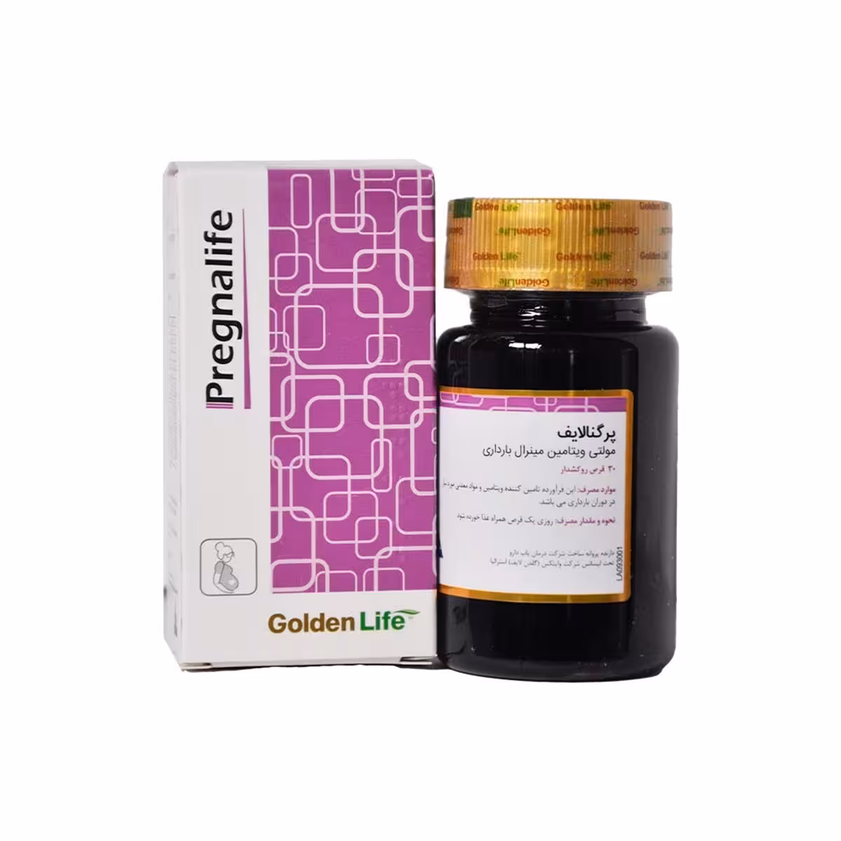 قرص 30 عددی پرگنالایف مولتی ویتامین مینرال بارداری-Golden Life