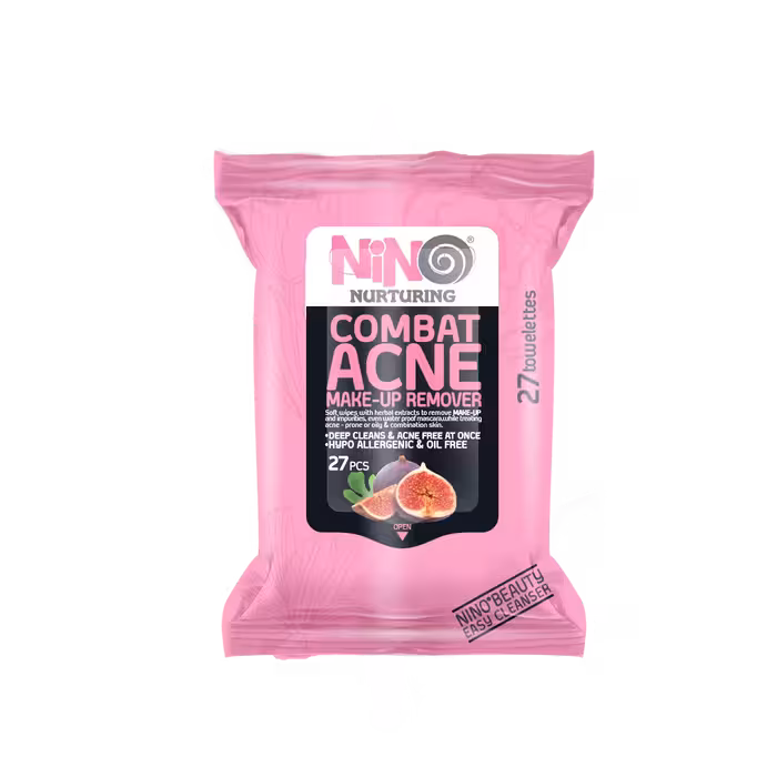 دستمال مرطوب آرايش پاک کن 27 برگ ضد آکنه نینو