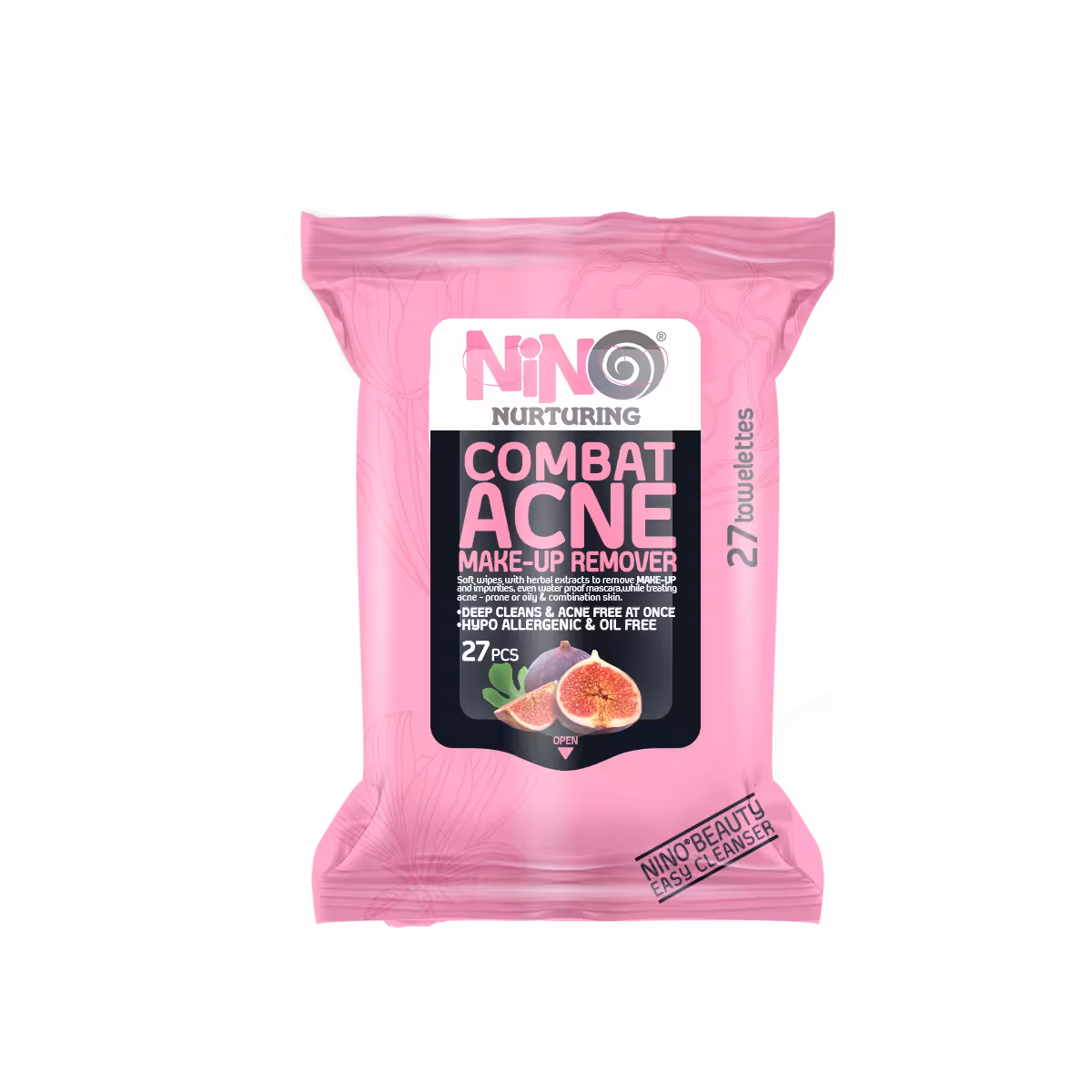 دستمال مرطوب آرايش پاک کن 27 برگ ضد آکنه نینو
