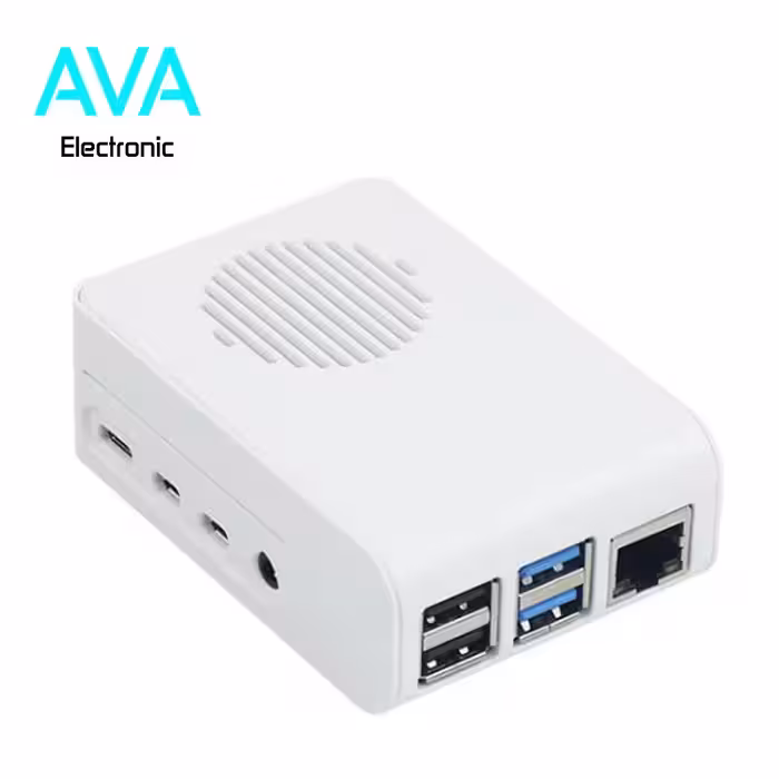 کیس رزبری پای 4 سفید با قابلیت نصب فن