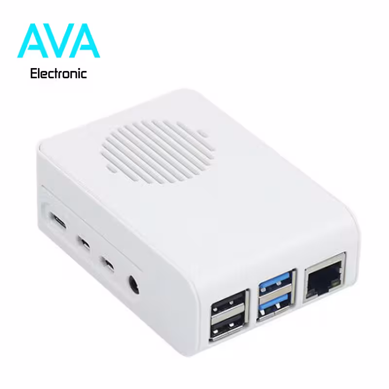 کیس رزبری پای 4 سفید با قابلیت نصب فن