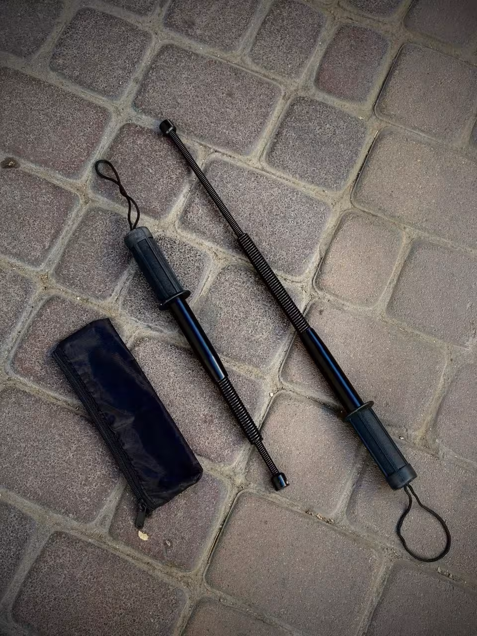 باتوم فنری سه تیکه بهمراه کاور