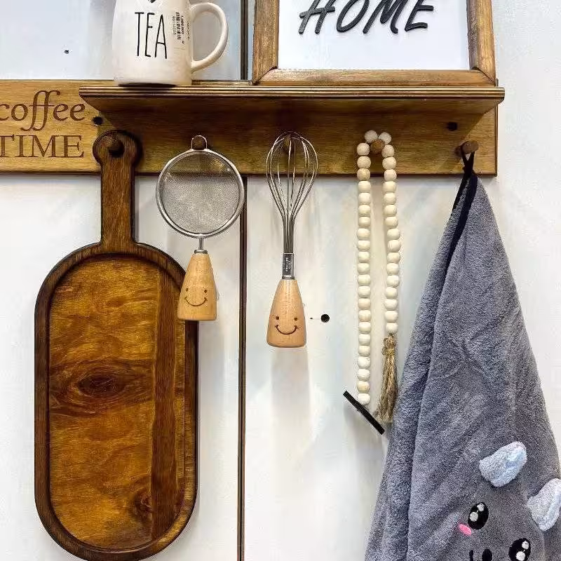 آویز چوبی کافی تایم