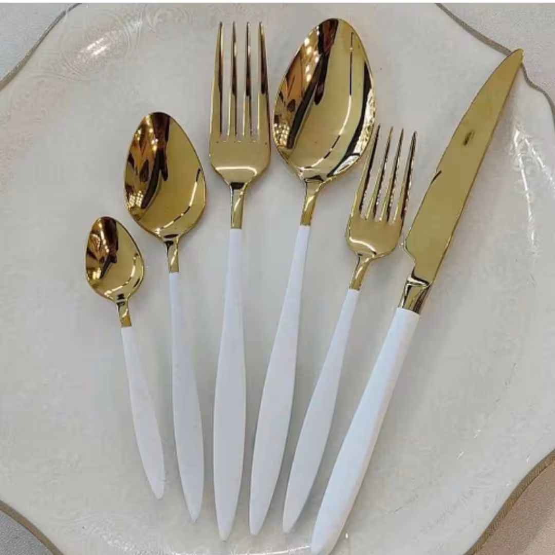 عروس خانوما ببینید چی شارژکردم سرویس 36پارچه قاشق چنگال  تمام استیل ترکیه