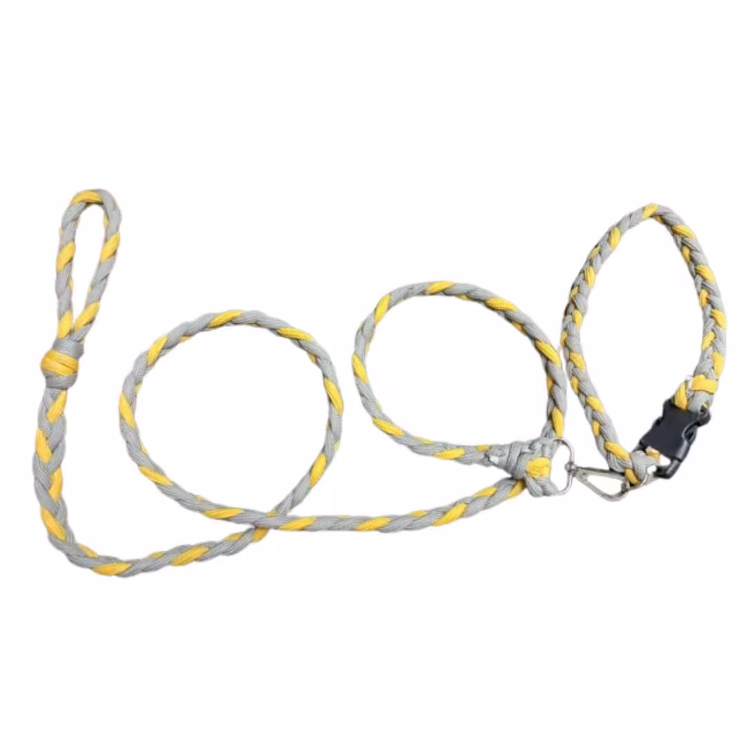 قلاده گردنی به همراه بند مدل بافت (مناسب وزن 3تا5 کیلوگرم)