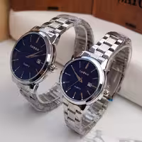 ست ساعت زنانه مردانه نقره ای کاساری