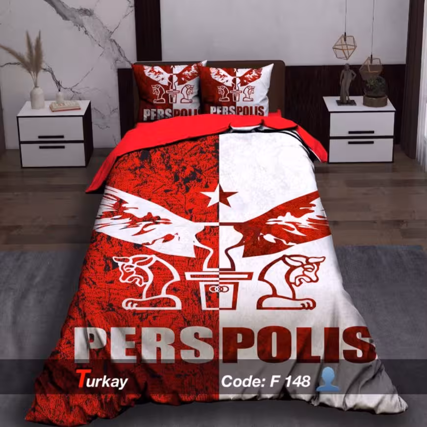 سرویس خواب  طرح پرسپولیس  یک نفره 5تکه