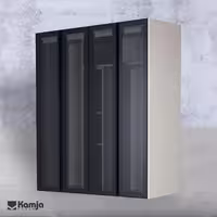 کمد 120 آکاردئونی رامان درب شیشه ای