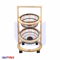 جاپیازی عروس نوین مدل گرد چوبی دو طبقه