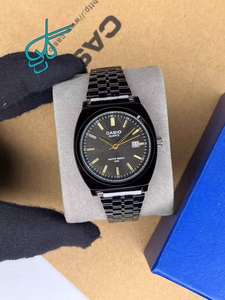 خرید ساعت مردانه کاسیو گادفادر صفحه گرد بند مشکی بندباز کیفیت عالی کد 1924015 - ردگل