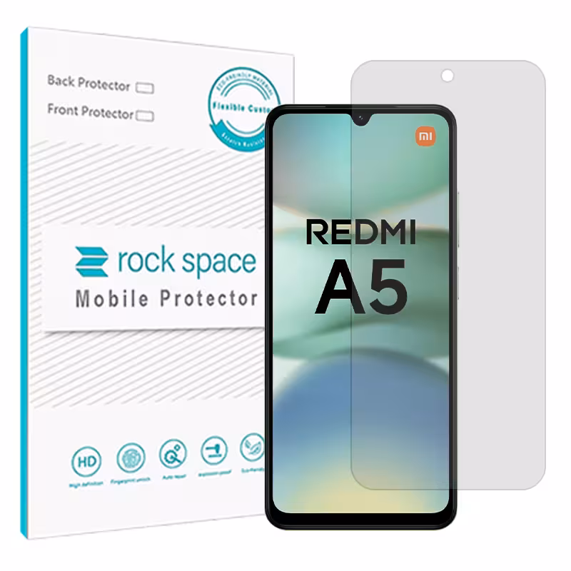 گلس شیائومی Redmi A5 4G مدل نانو هیدروژل شفاف برند راک اسپیس کد S