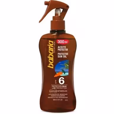 اسپری روغن برنزه کننده هویج باباریا SPF6 حجم 300 میلی لیتر