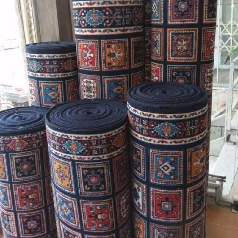 کناره گلیم ماشینی کاشان طرح کژال سرمه ای عرض80در3متر(هزینه ارسال باخریداروپس کرایه میباشد)