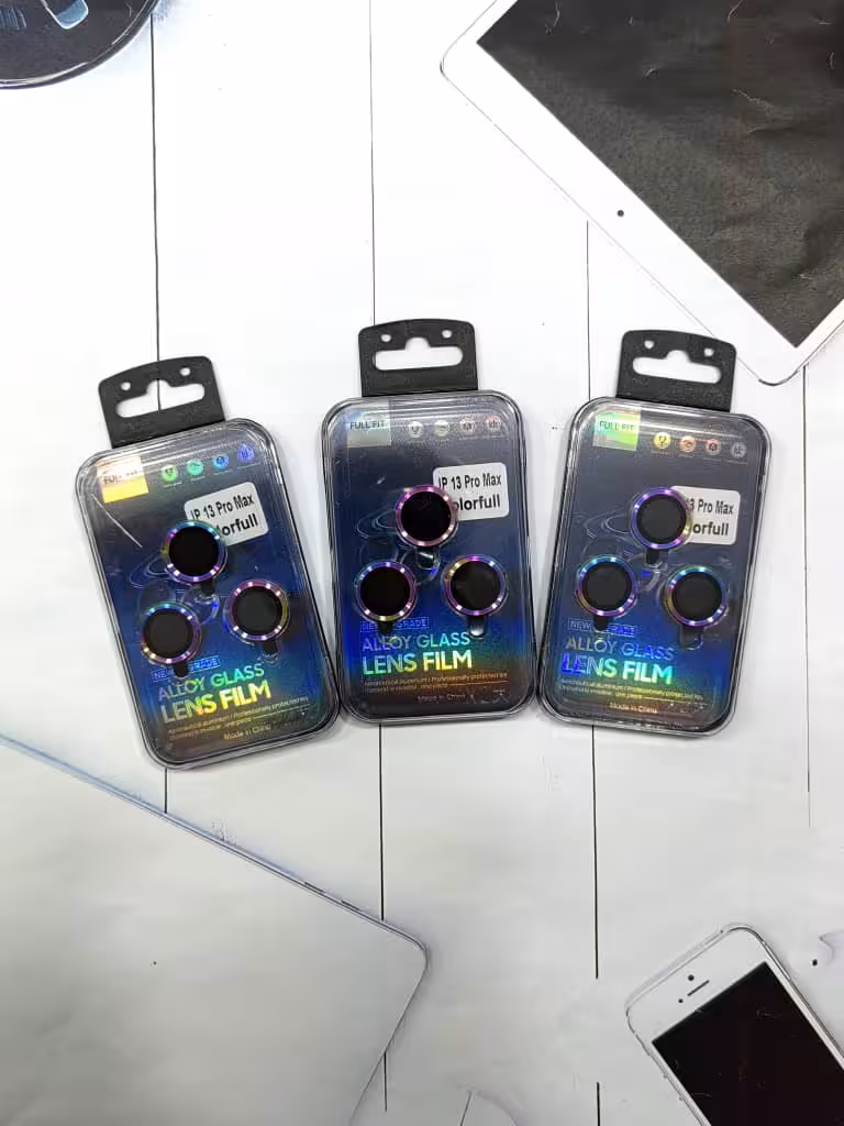 محافظ لنز رینگی آیفون 13promax مدل 7 رنگRing lens protector iPhone 13promax model 7 colors