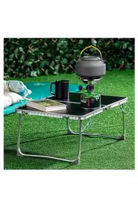 میز کمپ مشکی سیاه کمپینگ اردوگاه تاشو 60X40 سانتی متر OverPazar