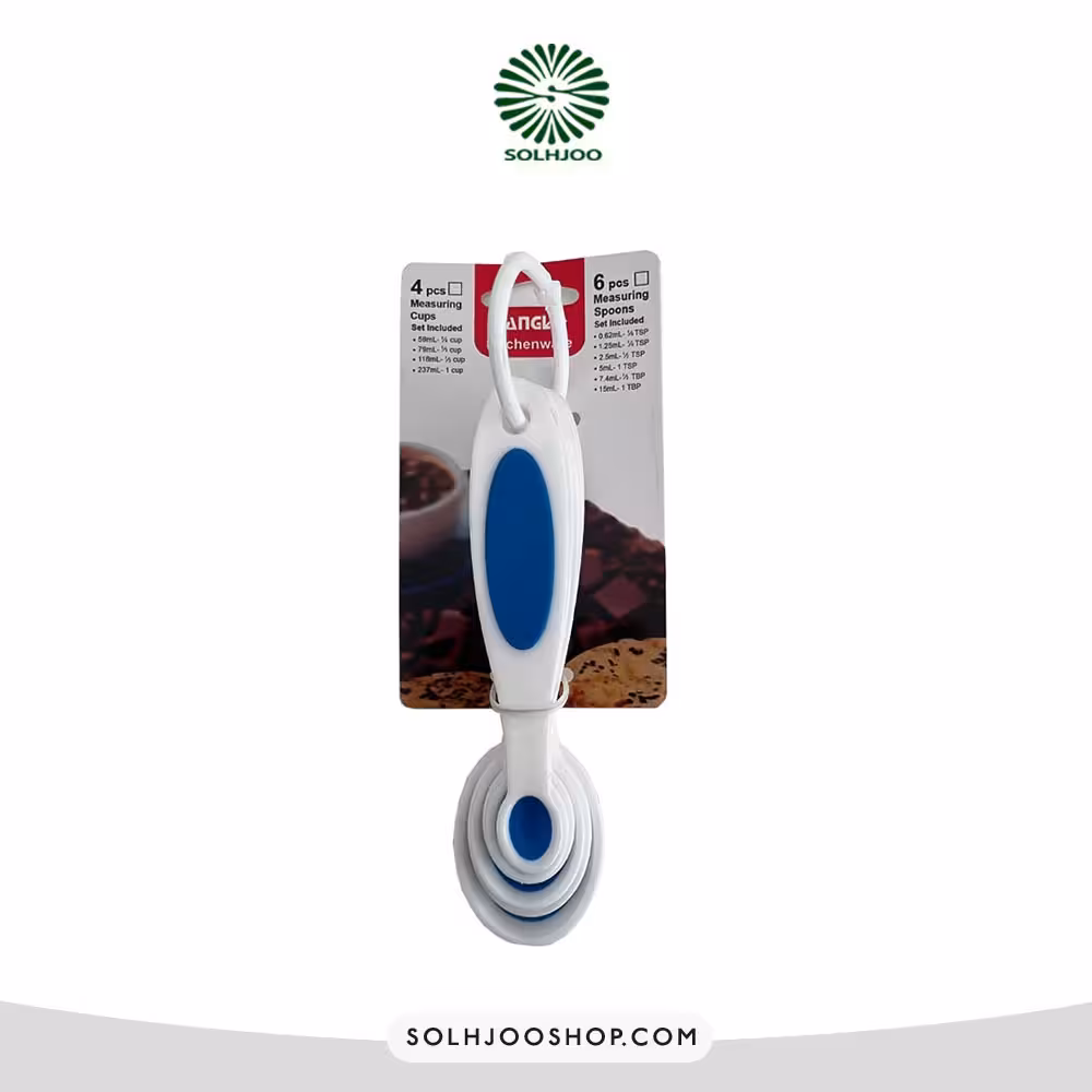 پیمانه پلاستیکی قاشقی 6 عددی بیضی