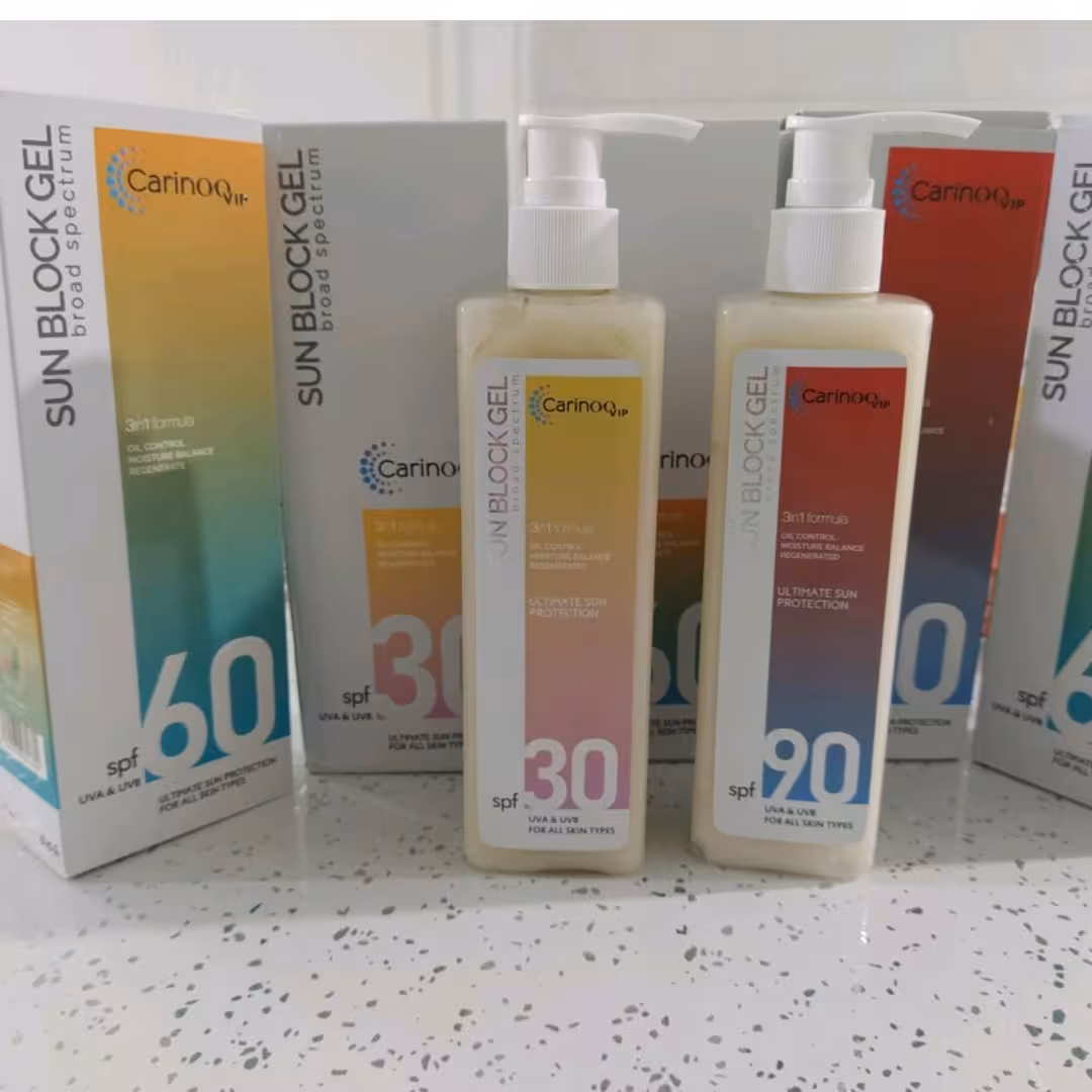 ژل ضدافتاب کارینو 250 میل  spf 60 اماراتی پس کرایه