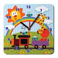 ساعت دیواری کودک باروچین طرح قطار کد 51سفری جذاب به دنیای ساعت‌ها